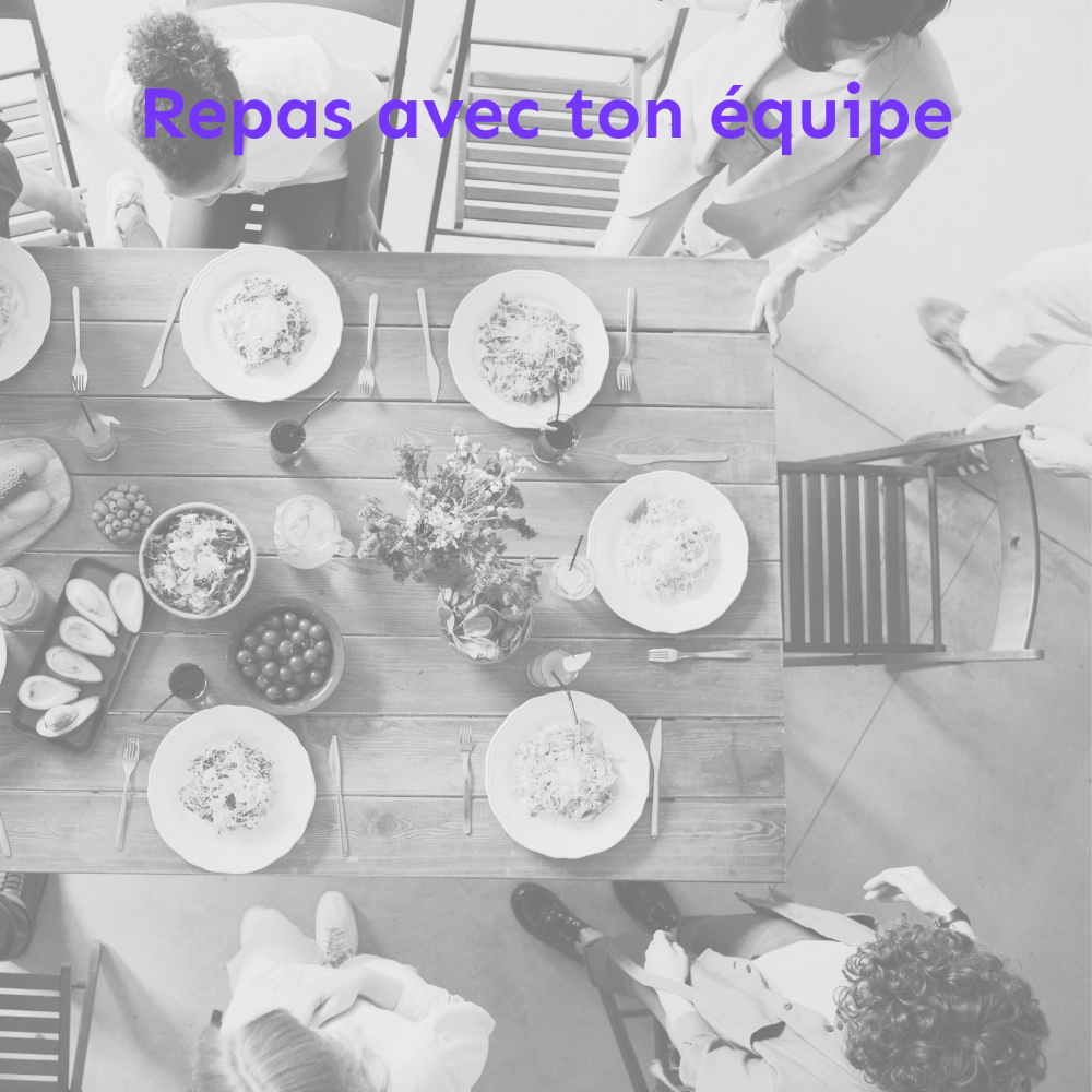 Autour de la table ? Arnaud, le CEO et les nouveaux collaborateurs.
Pour ? Échanger sur tous les sujets pro et perso.
Le petit plus ? La proximité, une réalité.
